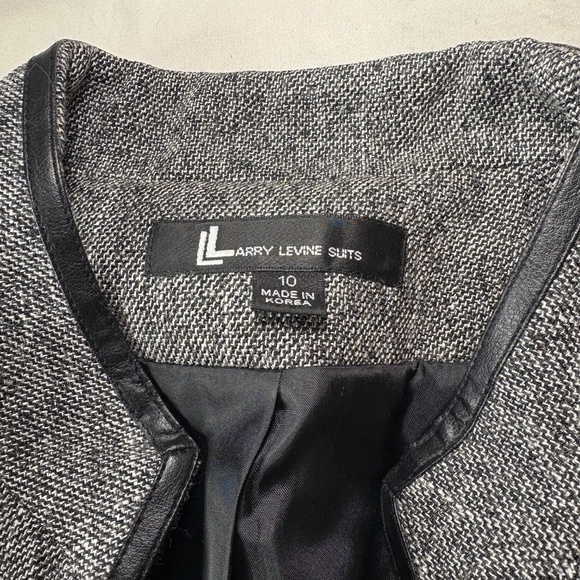 VTG NWT Larry Levine Classics Women's 3pc Blazer Pants Skirt Suit Set Sz 10 B/W - Picture 5 of 15